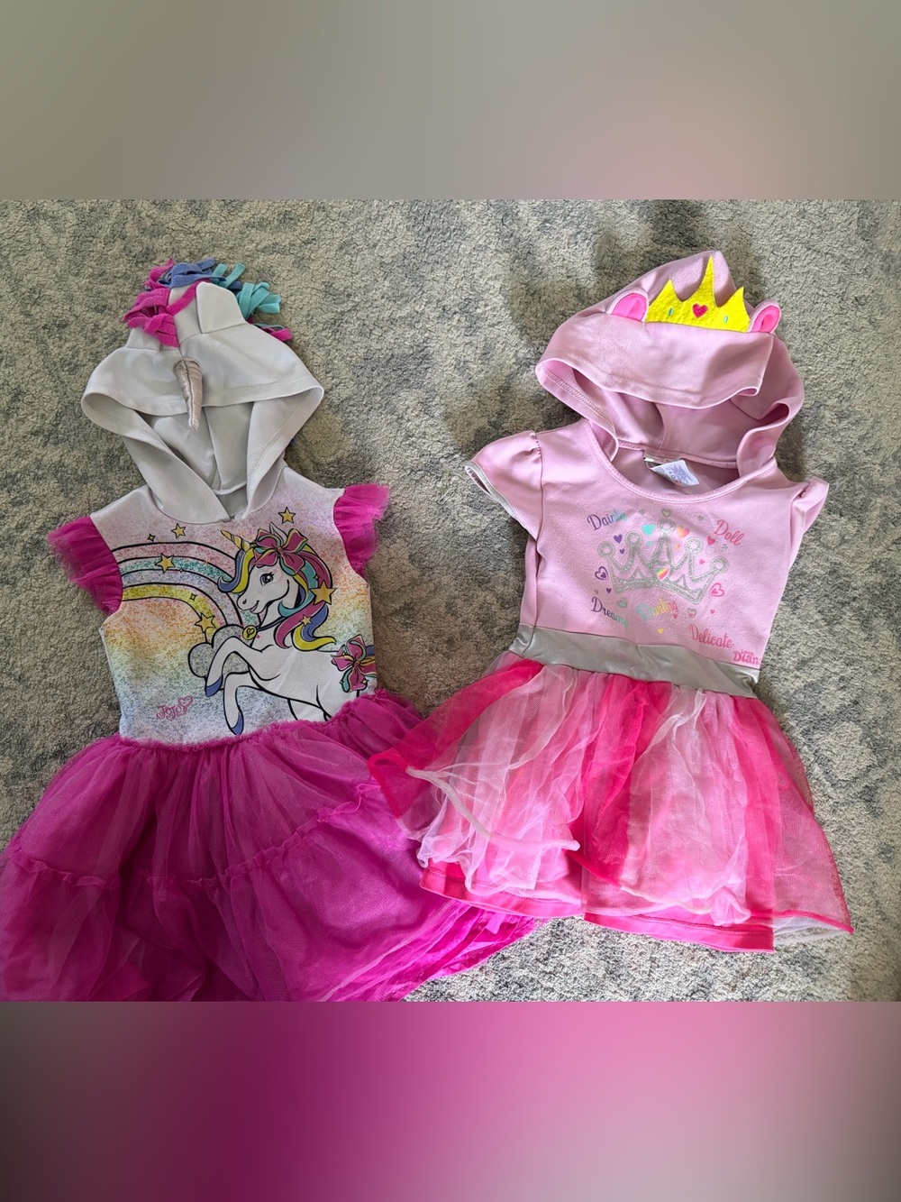 Bundle of 2 hooded tulle tutu dresses